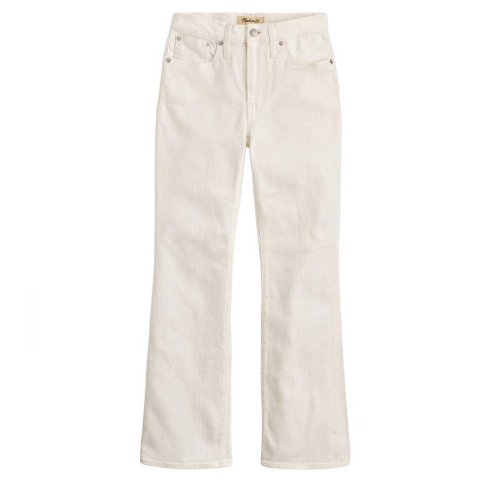 Madewell Petite Kick Out Crop Jeans in Pure White (Small Flaw)